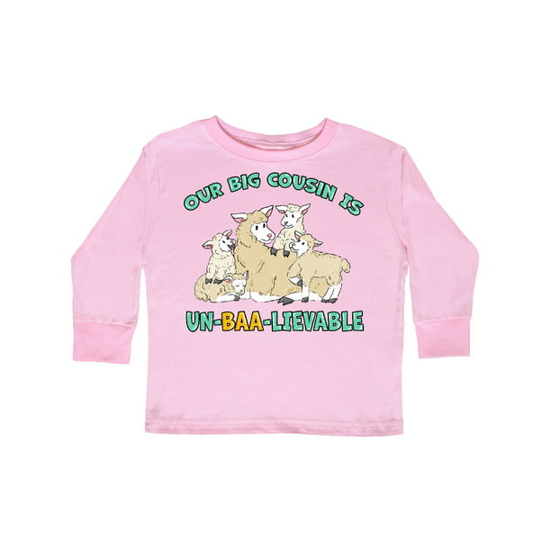 inktastic Sweet Cousin with Pink Flowers Toddler Long Sleeve T-Shirt 